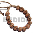 Natural Palmwood Round Wood Beads In BFJ5269BR Shell Beads Shell Jewelry Macrame Bracelets