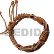 Natural Tube Wood Beads In Macrame BFJ5284BR Shell Beads Shell Jewelry Macrame Bracelets