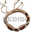 Natural Tube Wood Beads In Macrame BFJ5286BR Shell Beads Shell Jewelry Macrame Bracelets