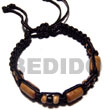 Natural Tube Wood Beads in Macrame Satin Cord