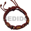 Natural Tube Wood Beads In Macrame BFJ5288BR Shell Beads Shell Jewelry Macrame Bracelets