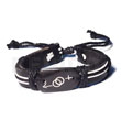 Natural Surfer leather bracelet gender symbols