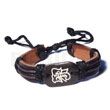 Surfer leather bracelet tribal character