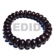 Natural Elastic Natural Wooden Beads BFJ5309BR Shell Beads Shell Jewelry Wooden Bracelets