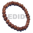 Natural Elastic Natural Wooden Beads BFJ5313BR Shell Beads Shell Jewelry Wooden Bracelets