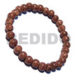 Beach Bum Natural Bracelets Round Palmwood Wooden Beads Bracelets