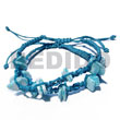 Natural Adjustable Hand Woven Natural BFJ5360BR Shell Beads Shell Jewelry Macrame Bracelets