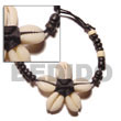 Natural Flower Sigay   4-5 Coco BFJ617BR Shell Beads Shell Jewelry Macrame Bracelets