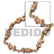 Natural Popcorn Luhuanus In Gold BFJ829BR Shell Beads Shell Jewelry Shell Bracelets