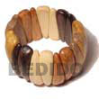 Natural 5 Wood Types - BFJ021BL Shell Beads Shell Jewelry Wooden Bangles