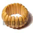 Natural Elastic Nangka Wood Bangle BFJ022BL Shell Beads Shell Jewelry Wooden Bangles