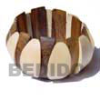 Natural White Wood And Robles Wood BFJ025BL Shell Beads Shell Jewelry Wooden Bangles