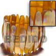 Natural Brownlip Elastic Bangle   BFJ026BL Shell Beads Shell Jewelry Shell Bangles