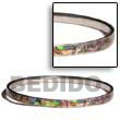 Natural Stainless Paua Inlaid Bangle BFJ027BL Shell Beads Shell Jewelry Shell Bangles