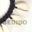 Natural Sigay With Macramie - Size 7 BFJ093BR Shell Beads Shell Jewelry Macrame Bracelets