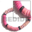 Natural 7-8 Coco Pokalet Pink BFJ5028BR Shell Beads Shell Jewelry Coco Bracelets