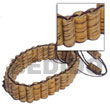 Natural Bamboo Tube Bracelet - Size BFJ5040BR Shell Beads Shell Jewelry Wooden Bracelets