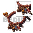 Natural Lambada Bracelet BFJ5053BR Shell Beads Shell Jewelry Wooden Bracelets