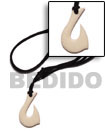 Natural White Carabao Bone Hook 40mm BFJ1412NK Shell Beads Shell Jewelry Surfer Necklace