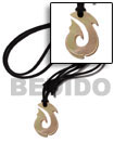 Natural 40mm Celtic Hook On Adjustable Leather Thong