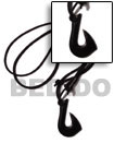 Natural Black Carabao Horn Hook 40mm BFJ1440NK Shell Beads Shell Jewelry Surfer Necklace