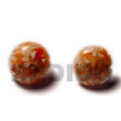 Natural Orange C. Button Earrings BFJ008ER Shell Beads Shell Jewelry Resin Earrings