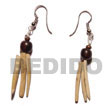 Natural Coco Indian Stick   Wood BFJ1007ER Shell Beads Shell Jewelry Coco Earrings