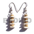 Natural Dangling 7-8mm Coco Tiger BFJ267ER Shell Beads Shell Jewelry Coco Earrings