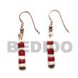 Natural Dangling Maroon 4-5 Coco Pokalet W/ White