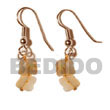 Natural Dangling Golden hammer shell BFJ325ER Shell Beads Shell Jewelry Shell Earrings