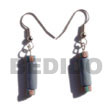 Natural Dangling Pastel Blue Wood Tube W/ Coco