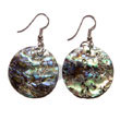 Natural 35mm Dangling Round Paua "abalone"