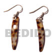 Natural Cowrie Stick Dangling Earings BFJ490ER Shell Beads Shell Jewelry Shell Earrings