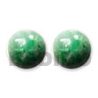 Natural Green Resin Button Earrings BFJ5001ER Shell Beads Shell Jewelry Resin Earrings