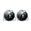 Natural Black Resin Button Earrings BFJ5002ER Shell Beads Shell Jewelry Resin Earrings