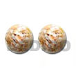 Natural Gold Resin Button Earrings BFJ5004ER Shell Beads Shell Jewelry Resin Earrings