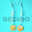 Natural Floating 15mm mother of pearl Scallop   BFJ5006ER Shell Beads Shell Jewelry Shell Earrings