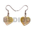 Natural Dangling MOP 30mm Heart Earrings