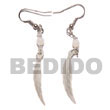 Dangling 10x40mm Troca Leaf And Beads Earrings