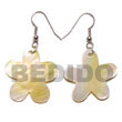 Natural Dangling 30mm mother of pearl Flower BFJ5020ER Shell Beads Shell Jewelry Shell Earrings