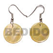 Natural Dangling 35mm Round mother of pearl BFJ5026ER Shell Beads Shell Jewelry Shell Earrings