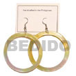 Natural Dangling Round mother of pearl Hoop BFJ5038ER Shell Beads Shell Jewelry Shell Earrings