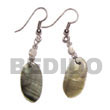 Natural Dangling 30mm Oval Black Lip BFJ5046ER Shell Beads Shell Jewelry Shell Earrings