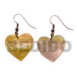 Natural Dangling Heart mother of pearl 25mmx25mm BFJ5051ER Shell Beads Shell Jewelry Shell Earrings