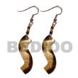 Natural Dangling Wavy Brownlip Tiger BFJ5052ER Shell Beads Shell Jewelry Shell Earrings