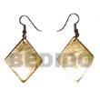 Natural Dangling mother of pearl Diamond 30mmx35mm BFJ5053ER Shell Beads Shell Jewelry Shell Earrings