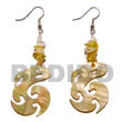 Natural Dangling Celtic mother of pearl   BFJ5054ER Shell Beads Shell Jewelry Shell Earrings