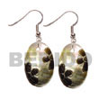 Natural 35mm Oval Blacklip   BFJ5070ER Shell Beads Shell Jewelry Shell Earrings