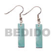 Natural 40mm X 10mm Blue hammer shell BFJ5075ER Shell Beads Shell Jewelry Shell Earrings