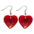 Natural 35mm Heart Red Horn BFJ5076ER Shell Beads Shell Jewelry Horn Earrings